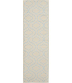 Nourison Jubilant - Jub19 Ivory Blue Area Rug 2 ft. 3 X 7 ft. 3 Rectangle