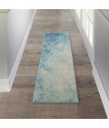 Nourison Passion Area Rug PSN10 Navy/Light Blue 2'2" x 10'