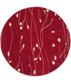 Nourison Home Grafix GRF15 Red 4 ft. Round Area Rug