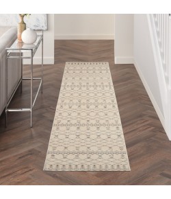 Nourison Palermo(Palmr) - Pmr03 Beige Grey Area Rug 2 ft. 3 X 10 ft. Rectangle