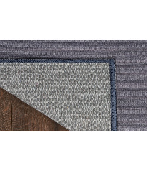 Nourison Washable Essentials Navy WAE01 7 ft. 10 in. X 9 ft. 10 in. Rectangle Rug