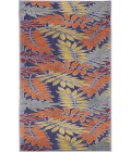 Nourison Aloha Navy Multicolor ALH18 2 ft. X 6 ft. Rectangle Rug
