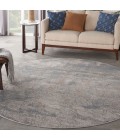 Nourison Rustic Textures Area Rug RUS15 Light Grey/Blue 7'10" Round