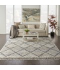 Nourison Scandinavian Shag Silver Grey SCN01 7 ft. 10 in. X 10 ft. 6 in. Rect. Rug