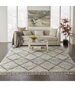 Nourison Scandinavian Shag Silver Grey SCN01 7 ft. 10 in. X 10 ft. 6 in. Rect. Rug