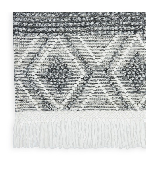 Nicole Curtis Machine Washable Series 3 Area Rug SR303 Black 4' x 6'