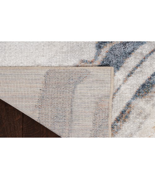 Nourison Astra Machine Washable Ivory Blue ASW15 4 ft. X 6 ft. Rectangle Rug