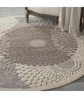 Nourison GRAPHIC ILLUSIONS Area Rug Nourison Graphic Illusions Round Area Rug GIL04-Grey