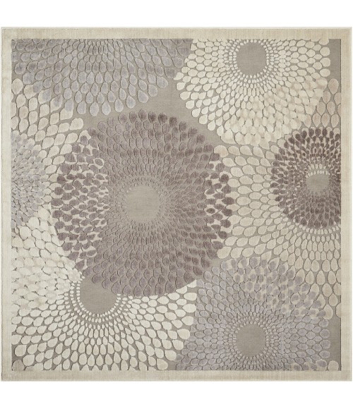 Nourison GRAPHIC ILLUSIONS Area Rug Nourison Graphic Illusions Square Area Rug GIL04-Grey
