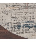 Nourison Rustic Textures Area Rug RUS14 Light Grey Multi 5'3" Round