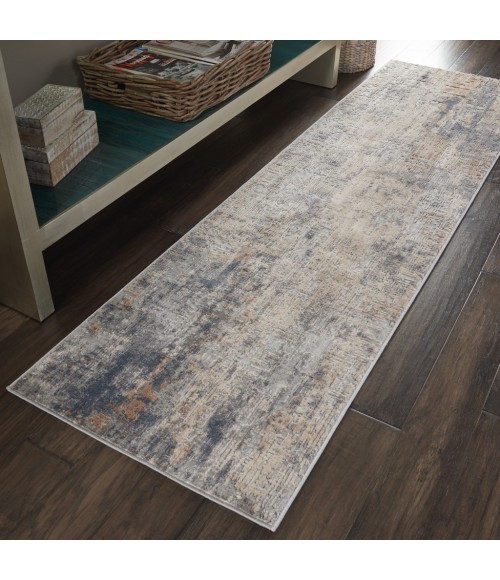 Nourison Rustic Textures Runner Area Rug RUS01-Grey/Beige