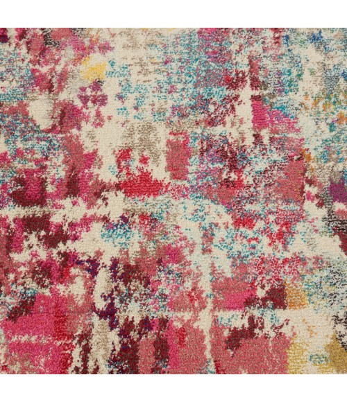 Nourison Celestial Round Area Rug CES13-Pink/Multicolor