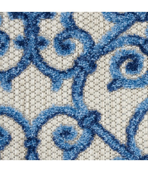 Nourison Aloha Runner Area Rug ALH21-Grey/Blue