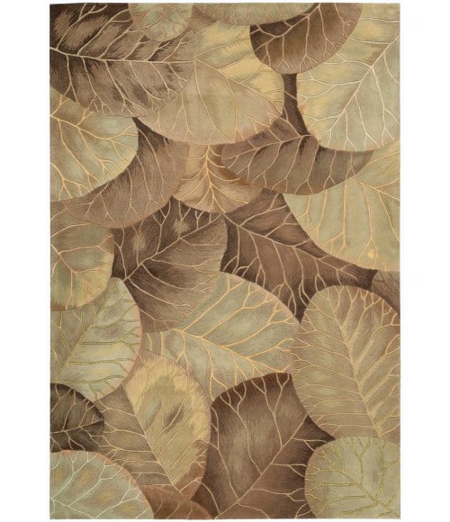 Nourison TROPICS Area Rug Nourison Tropics Area Rug TS12-Brown/Green