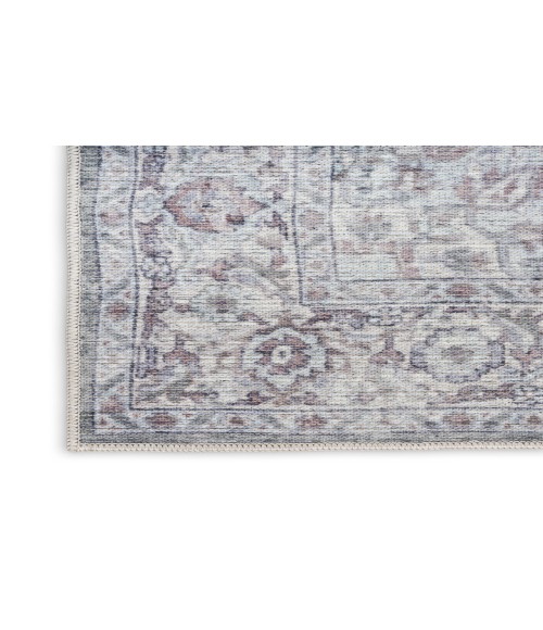 Nicole Curtis Machine Washable Series 1 Ivory Grey SR101 2 ft. X 6 ft. Rectangle Rug