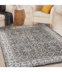 Nourison Ki100 American Manor - Amr01 Grey Ivory Area Rug 3 ft. 11 in. X 5 ft. 11 in. Rectangle