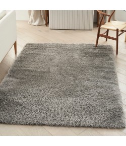 Nourison Lush Shag - Lss01 Grey Area Rug 5 ft. 3 in. X 7 ft. 3 in. Rectangle