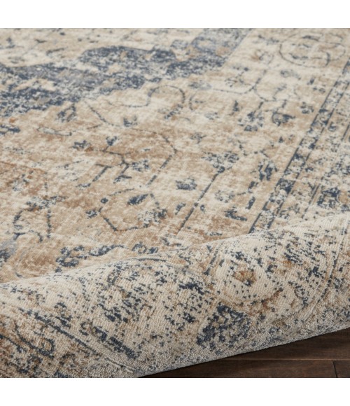 kathy ireland Home Malta Area Rug MAI11-Ivory/Blue