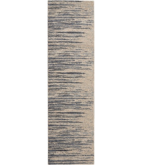 kathy ireland Home Moroccan Celebration Runner Area Rug KI387-Blue/Beige