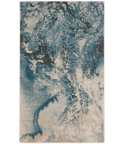 Nourison Maxell - Mae08 Ivory Teal Area Rug 3 ft. X 5 ft. Rectangle