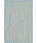 Nourison Courtyard Area Rug COU01 Ivory Aqua 2' x 3'