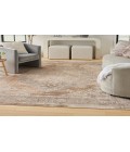 Nourison Astra Machine Washable Beige ASW13 6 ft. 7 in. X 9 ft. Rectangle Rug