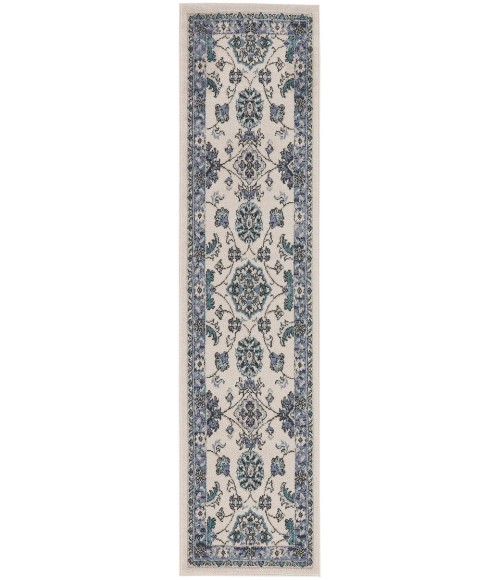 Nourison Home Nourison Essentials Ivory Blue NRE05 2 ft. 2 in. X 7 ft. 6 in. Rectangle Rug