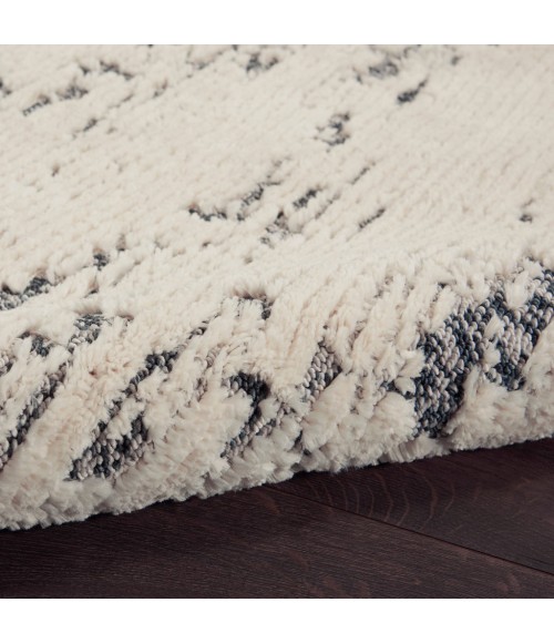 Nourison TEXTURED CONTEMPORARY Area Rug Nourison Textured Contemporary Area Rug TEC03-Ivory Blue