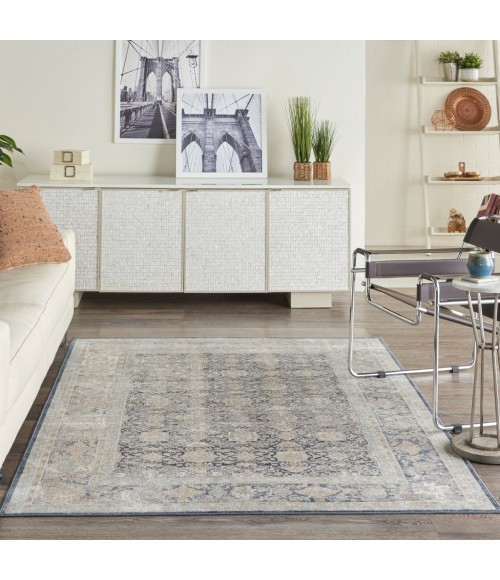 kathy ireland Home Malta Area Rug MAI09-Navy