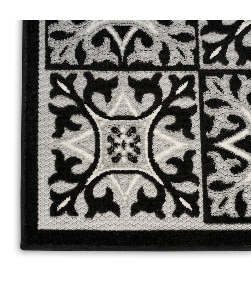 Nourison Aloha Area Rug Nourison Aloha Area Rug ALH34 Black White