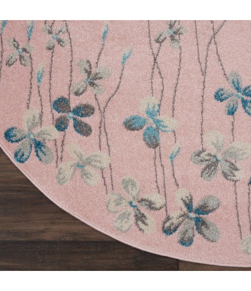 Nourison Tranquil Round Area Rug TRA04-Pink