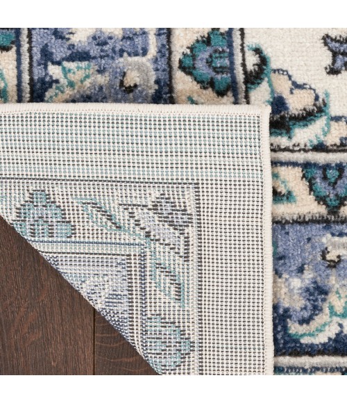 Nourison Home Nourison Essentials Ivory Blue NRE05 8 ft. X 10 ft. Rectangle Rug