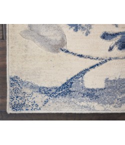 Nourison Somerset - St18 Ivory Blue Area Rug 2 ft. 3 X 10 ft. Rectangle