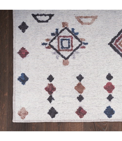 Nicole Curtis Machine Washable Series 1 Area Rug SR108 Ivory/Multi