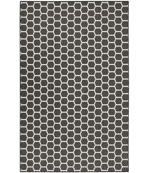 Nourison Twist Reversible Black TWS01 6 ft. X 9 ft. Rect. Rug