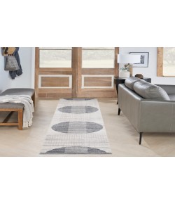 Nourison Astra Machine Washable Ivory Blue ASW03 2 ft. X 6 ft. Rectangle Rug