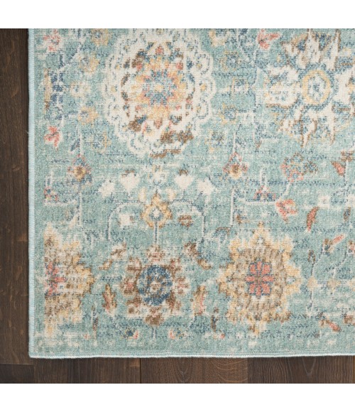Nourison Home Washable Decor Blue WSD14 5 ft. 3 in. X 7 ft. Rectangle Rug