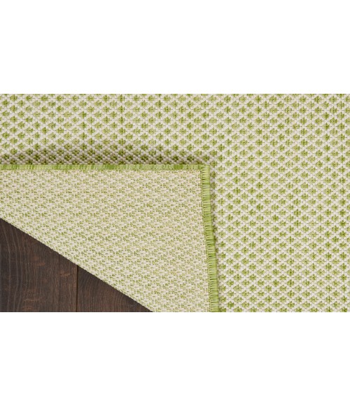 Nourison Courtyard Ivory Green COU01 8 ft. Square Rug