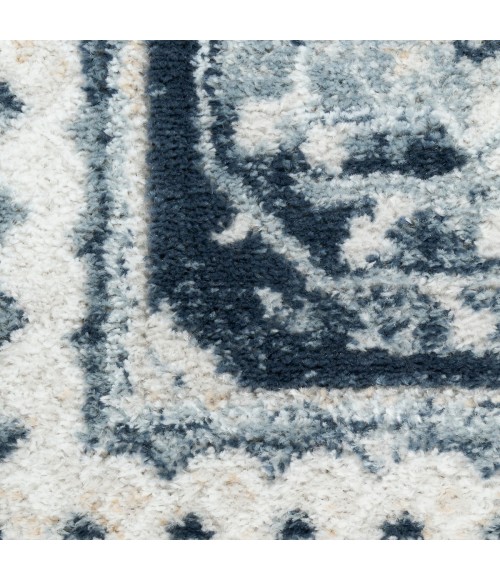 Nourison Dekor Grey Navy DEK01 2 ft. X 4 ft. Rect. Rug