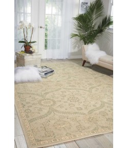 Nourison Luminance - Lum04 Cream Mint Area Rug 7 ft. 6 X 10 ft. 6 Rectangle