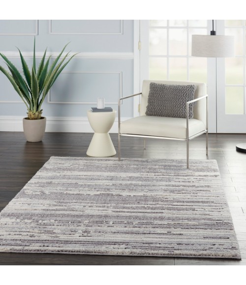 Nourison Textured Contemporary Area Rug TEC02-Grey/Ivory