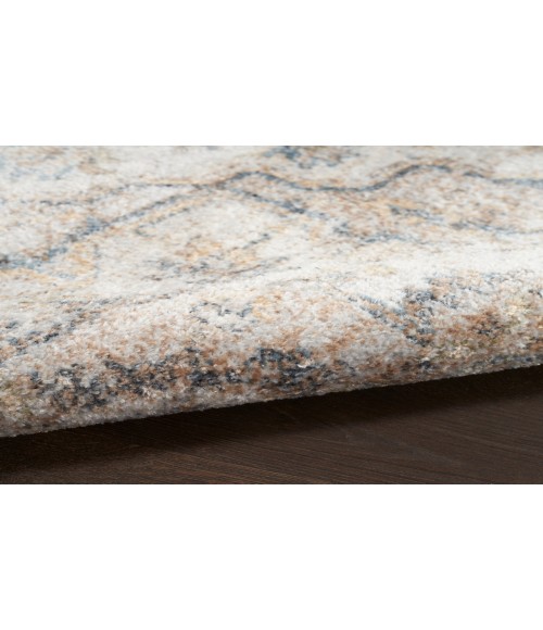 Nourison Astra Machine Washable Silver Grey ASW12 5 ft. 3 in. Round Rug