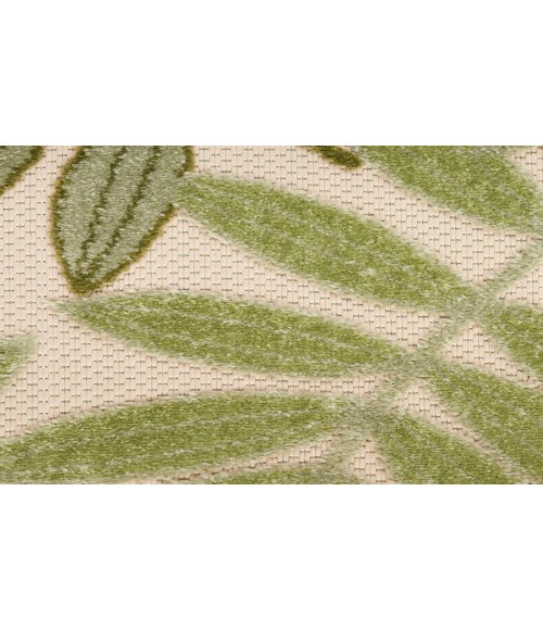 Nourison Aloha Ivory Green ALH18 5 ft. 3 in. X 7 ft. 5 in. Rectangle Rug