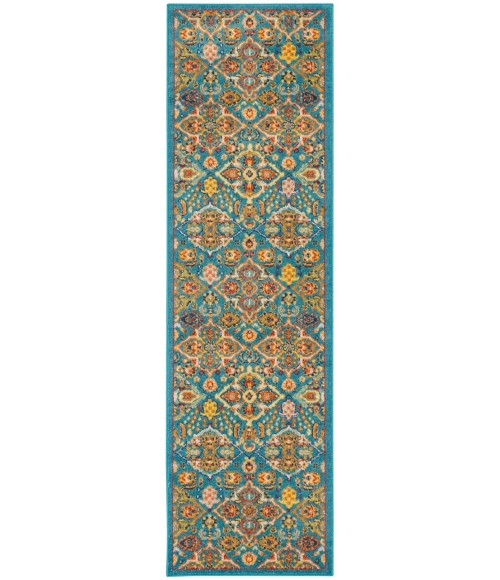 Nourison Allur Area Rug ALR03-Turquoise Ivory