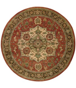 Nourison Jaipur - Ja36 Red Area Rug 8 ft. X Round Nourison Jaipur - Ja36 Red Area Rug 8 ft. X Round