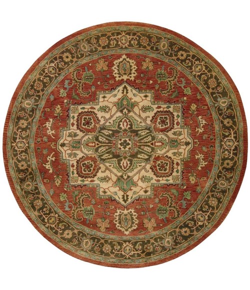 Nourison Jaipur Round Area Rug JA36-Red