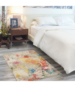 Nourison Celestial - Ces12 Ivory Multicolor Area Rug 3 ft. X 5 ft. Rectangle