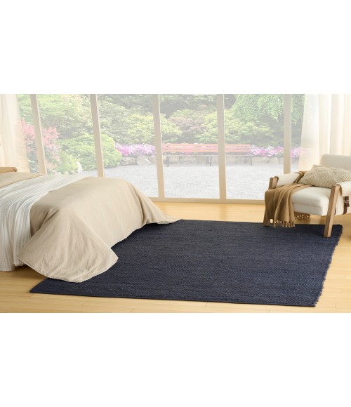 Nourison Natural Jute Navy NJT01 4 ft. X 6 ft. Rectangle Rug