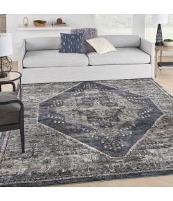 Nourison Ki100 American Manor - Amr02 Blue Area Rug 7 ft. 10 in. X 9 ft. 10 in. Rectangle