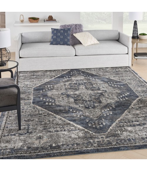 Kathy Ireland American Manor Area Rug AMR02 Blue 7'10" x 9'10"